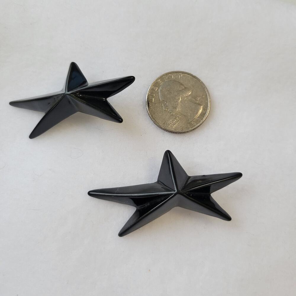 Vintage 90s Star Earrings - Picture 2 of 3